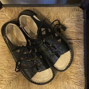 Alegria Gladiator Black Sandals size EU 39